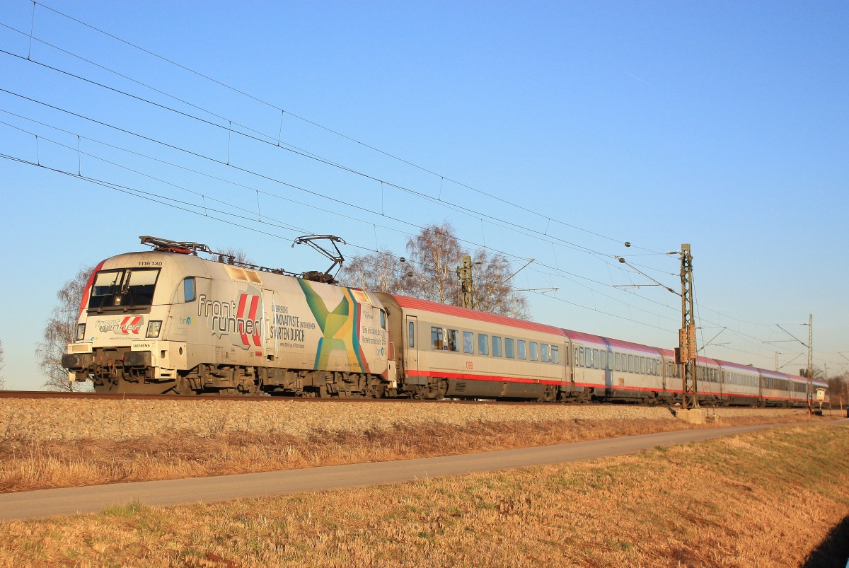 1116 130  Front Runner  war am 31. Dezember 2013 bei Übersee am Chiemsee unterwegs.