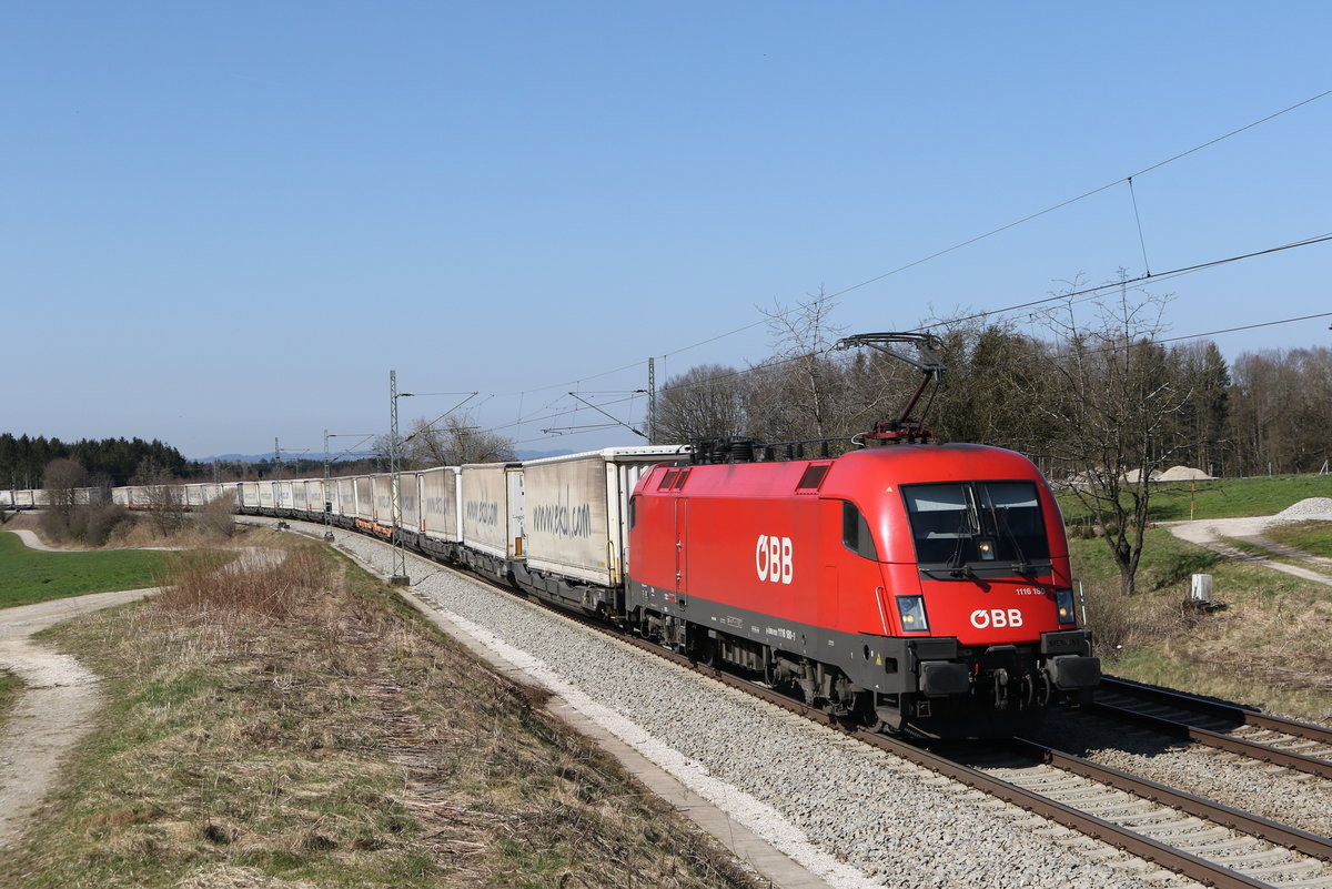 1116 180 war mit dem  Ekol  am 19. M�rz 2020 bei Grabenst�tt in Richtung Salzburg unterwegs.