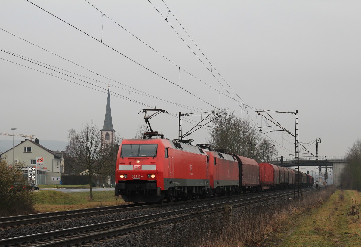 152 015-4 am 20. Februar 2014 in Th�ngersheim.