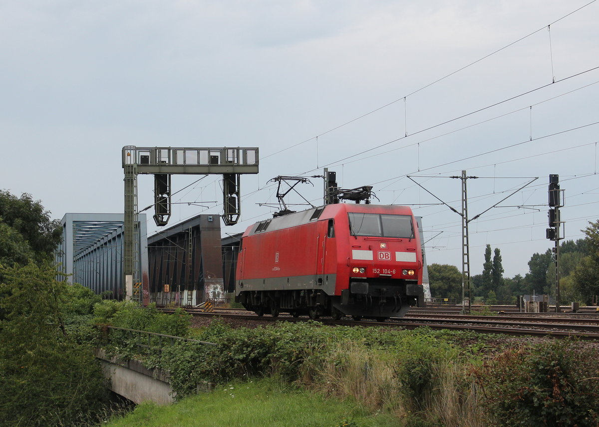 152 104-6 am 2. September 2016 bei Hamburg-Wilhelmsburg.