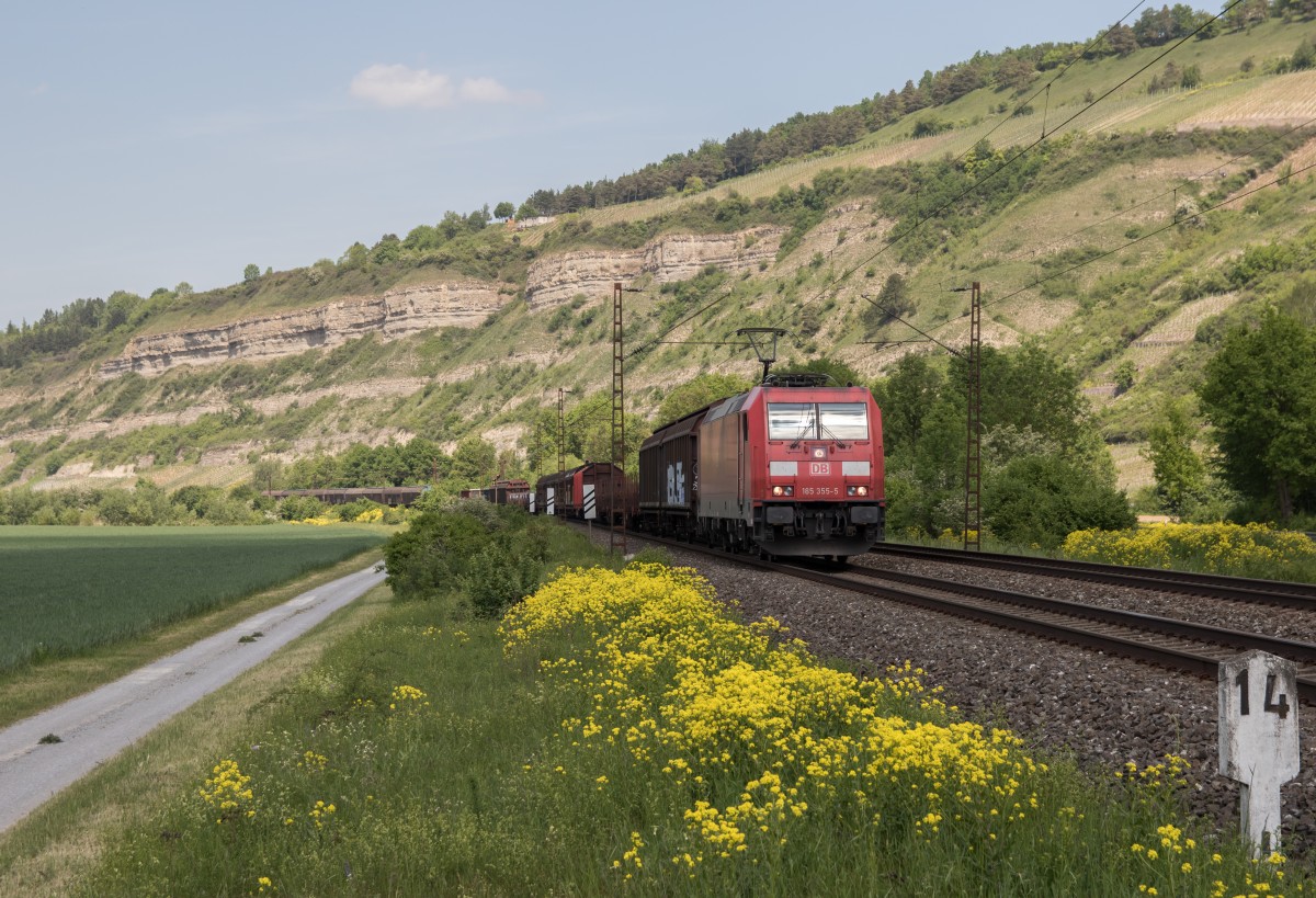 185 355-5 am 14. Mai 2015 bei Th�ngersheim.