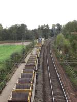 Dieser Bauzug befindet kurz vor dem Bahnhof von �bersee.